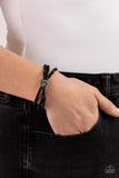 Twisted Theme - Black Bracelet - Paparazzi Accessories Bracelet Bedazzle Me Pretty Mobile Fashion Boutique