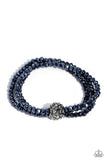 Twisted Theme - Blue Bracelet - Paparazzi Accessories Bracelet Bedazzle Me Pretty Mobile Fashion Boutique