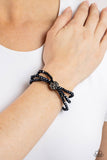 Twisted Theme - Blue Bracelet - Paparazzi Accessories Bracelet Bedazzle Me Pretty Mobile Fashion Boutique