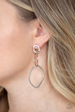 Twisted Trio - Silver Earrings - Paparazzi Accessories Earrings Bedazzle Me Pretty Mobile Fashion Boutique