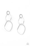 Twisted Trio - Silver Earrings - Paparazzi Accessories Earrings Bedazzle Me Pretty Mobile Fashion Boutique