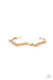 Twisted Twinkle - Gold Bracelet - Paparazzi Accessories Bracelet Bedazzle Me Pretty Mobile Fashion Boutique