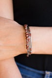 Twisting Tranquility - Brown Bracelet - Paparazzi Accessories Bracelet Bedazzle Me Pretty Mobile Fashion Boutique