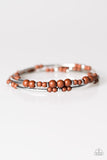Twisting Tranquility - Brown Bracelet - Paparazzi Accessories Bracelet Bedazzle Me Pretty Mobile Fashion Boutique