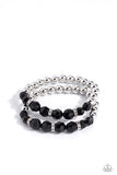 Two by Two Twinkle - Black Bracelet - Paparazzi Accessories Bracelet Bedazzle Me Pretty Mobile Fashion Boutique