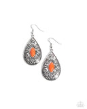 Two PERENNIALS in a Pod - Orange Earrings - Paparazzi Accessories Earrings Bedazzle Me Pretty Mobile Fashion Boutique
