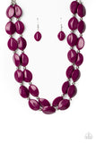 Two-Story Stunner - Purple Necklace - Paparazzi Accessories Necklace Bedazzle Me Pretty Mobile Fashion Boutique