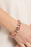 Two-Tone Taste - Copper Bracelet - Paparazzi Accessories Bracelet Bedazzle Me Pretty Mobile Fashion Boutique