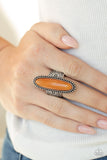 Ultra Luminary - Orange Ring - Paparazzi Accessories Ring Bedazzle Me Pretty Mobile Fashion Boutique