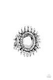 Ultra Luxe - Silver Ring - Paparazzi Accessories Ring Bedazzle Me Pretty Mobile Fashion Boutique