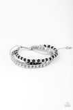 Ultra Modern - Black Bracelet - Paparazzi Accessories Bracelet Bedazzle Me Pretty Mobile Fashion Boutique