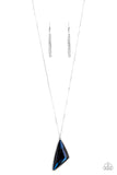 Ultra Sharp - Blue Necklace - Paparazzi Accessories Necklace Bedazzle Me Pretty Mobile Fashion Boutique