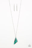 Ultra Sharp - Green Necklace - Paparazzi Accessories Necklace Bedazzle Me Pretty Mobile Fashion Boutique