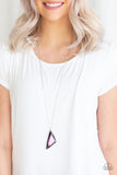 Ultra Sharp - Purple Necklace - Paparazzi Accessories Necklace Bedazzle Me Pretty Mobile Fashion Boutique