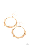 Ultra Untamable - Gold Earrings - Paparazzi Accessories Earrings Bedazzle Me Pretty Mobile Fashion Boutique