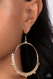 Ultra Untamable - Gold Earrings - Paparazzi Accessories Earrings Bedazzle Me Pretty Mobile Fashion Boutique