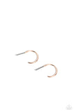 Ultra Upmarket - Rose Gold Earrings - Paparazzi Accessories Earrings Bedazzle Me Pretty Mobile Fashion Boutique