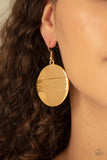 Ultra Uptown - Gold Earrings - Paparazzi Accessories Earrings Bedazzle Me Pretty Mobile Fashion Boutique
