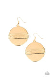 Ultra Uptown - Gold Earrings - Paparazzi Accessories Earrings Bedazzle Me Pretty Mobile Fashion Boutique
