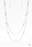Ultrawealthy - Silver Necklace - Paparazzi Accessories Necklace Bedazzle Me Pretty Mobile Fashion Boutique