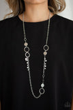 Unapologetic Flirt - Silver Necklace - Paparazzi Accessories Necklace Bedazzle Me Pretty Mobile Fashion Boutique