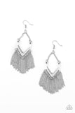 Unchained Fashion - Silver Earrings - Paparazzi Accessories Earrings Bedazzle Me Pretty Mobile Fashion Boutique