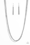 Undauntingly Urban - White Necklace - Paparazzi Accessories Necklace Bedazzle Me Pretty Mobile Fashion Boutique