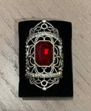 Undefinable Dazzle - Red Ring - Paparazzi Accessories Ring Bedazzle Me Pretty Mobile Fashion Boutique