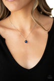 Undeniably Demure - Blue Necklace - Paparazzi Accessories Necklace Bedazzle Me Pretty Mobile Fashion Boutique