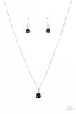 Undeniably Demure - Blue Necklace - Paparazzi Accessories Necklace Bedazzle Me Pretty Mobile Fashion Boutique