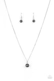 Undeniably Demure - Silver Necklace - Paparazzi Accessories Necklace Bedazzle Me Pretty Mobile Fashion Boutique