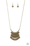 Under the EMPRESS-ion - Brass Necklace - Paparazzi Accessories Necklace Bedazzle Me Pretty Mobile Fashion Boutique