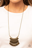 Under the EMPRESS-ion - Brass Necklace - Paparazzi Accessories Necklace Bedazzle Me Pretty Mobile Fashion Boutique