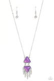 Under the FRINGE - Purple Necklace - Paparazzi Accessories Necklace Bedazzle Me Pretty Mobile Fashion Boutique