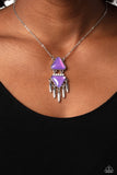 Under the FRINGE - Purple Necklace - Paparazzi Accessories Necklace Bedazzle Me Pretty Mobile Fashion Boutique