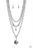 Under the Northern Lights - Black Necklace - Paparazzi Accessories Necklace Bedazzle Me Pretty Mobile Fashion Boutique