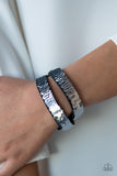 Under The SEQUINS - Blue Bracelet - Paparazzi Accessories Bracelet Bedazzle Me Pretty Mobile Fashion Boutique