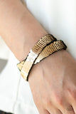 Under The SEQUINS - Brown Bracelet - Paparazzi Accessories Bracelet Bedazzle Me Pretty Mobile Fashion Boutique