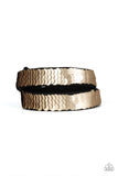 Under The SEQUINS - Brown Bracelet - Paparazzi Accessories Bracelet Bedazzle Me Pretty Mobile Fashion Boutique