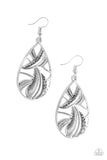 Underestimated - Silver Earrings - Paparazzi Accessories Earrings Bedazzle Me Pretty Mobile Fashion Boutique