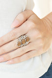 Underrated Shimmer - Brown Ring - Paparazzi Accessories Ring Bedazzle Me Pretty Mobile Fashion Boutique