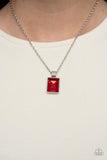 Understated Dazzle - Red Necklace - Paparazzi Accessories Necklace Bedazzle Me Pretty Mobile Fashion Boutique