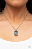 Understated Dazzle - Silver Necklace - Paparazzi Accessories Necklace Bedazzle Me Pretty Mobile Fashion Boutique
