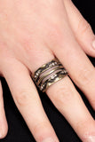 Unexpected Treasure - Brass Ring - Paparazzi Accessories Ring Bedazzle Me Pretty Mobile Fashion Boutique