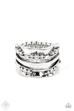 Unexpected Treasure - White Ring - Paparazzi Accessories Ring Bedazzle Me Pretty Mobile Fashion Boutique