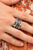 Unexpected Treasure - White Ring - Paparazzi Accessories Ring Bedazzle Me Pretty Mobile Fashion Boutique