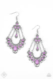 Unique Chic - Purple Earrings - Paparazzi Accessories Earrings Bedazzle Me Pretty Mobile Fashion Boutique