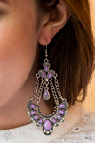 Unique Chic - Purple Earrings - Paparazzi Accessories Earrings Bedazzle Me Pretty Mobile Fashion Boutique