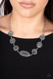 Uniquely Unconventional - Black Necklace - Paparazzi Accessories Necklace Bedazzle Me Pretty Mobile Fashion Boutique