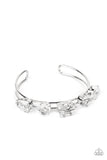Uniquely Untapped - White Bracelet - Paparazzi Accessories Bracelet Bedazzle Me Pretty Mobile Fashion Boutique